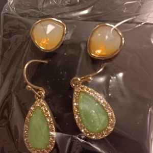 Avon Lovely Luster post and dangle earring Duo. Gorgeous for Any occasion